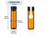 Pre-Filled Homeopathic Globule Vials – 50 Pack | Non-Medicated Blank Globules in Amber Glass