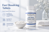 Five Phos Tablets – Traditional Homeopathic Tissue Salt Formula – Daily Nervous System & Mental Fatigue Support – Fast Dissolving Tablets