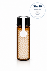 Pre-Filled Homeopathic Globule Vials – 50 Pack | Non-Medicated Blank Globules in Amber Glass