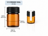 Pre-Filled Homeopathic Globule Vials – 50 Pack | Non-Medicated Blank Globules in Amber Glass