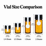 Pre-Filled Homeopathic Globule Vials – 50 Pack | Non-Medicated Blank Globules in Amber Glass