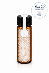Pre-Filled Homeopathic Globule Vials – 50 Pack | Non-Medicated Blank Globules in Amber Glass