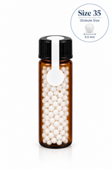 Pre-Filled Homeopathic Globule Vials – 50 Pack | Non-Medicated Blank Globules in Amber Glass